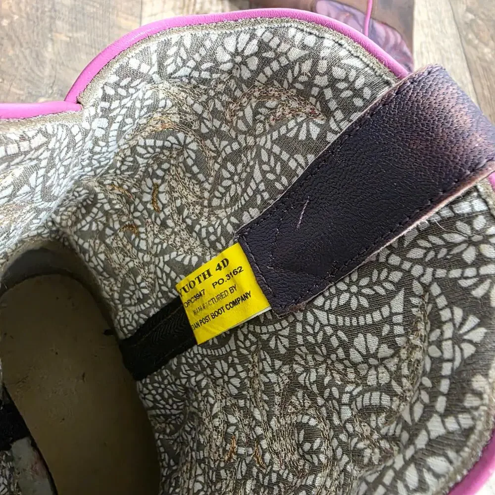 Dan Post Girls Cowgirl Majesty Western Boots Square Toe Youth 4 D
